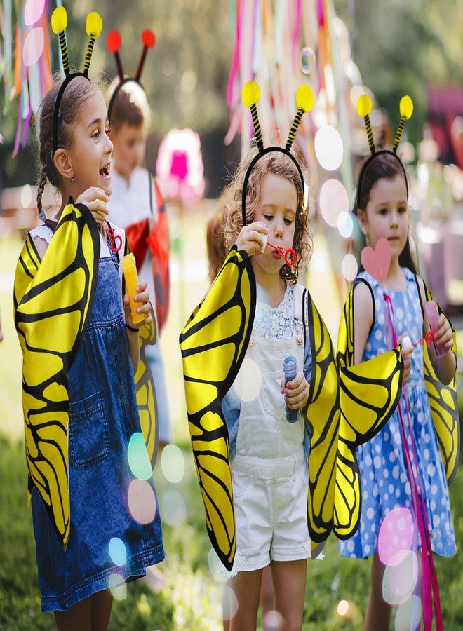 Creatoy Bee-Wings Kids Bumble bee Costume with Antenna Headband Toddler Insect Bug Dress Up for Play Girls Fairy Wings Bee Outfit for Boys Girls Birthday Party Supplies Halloween Favors - Image 3